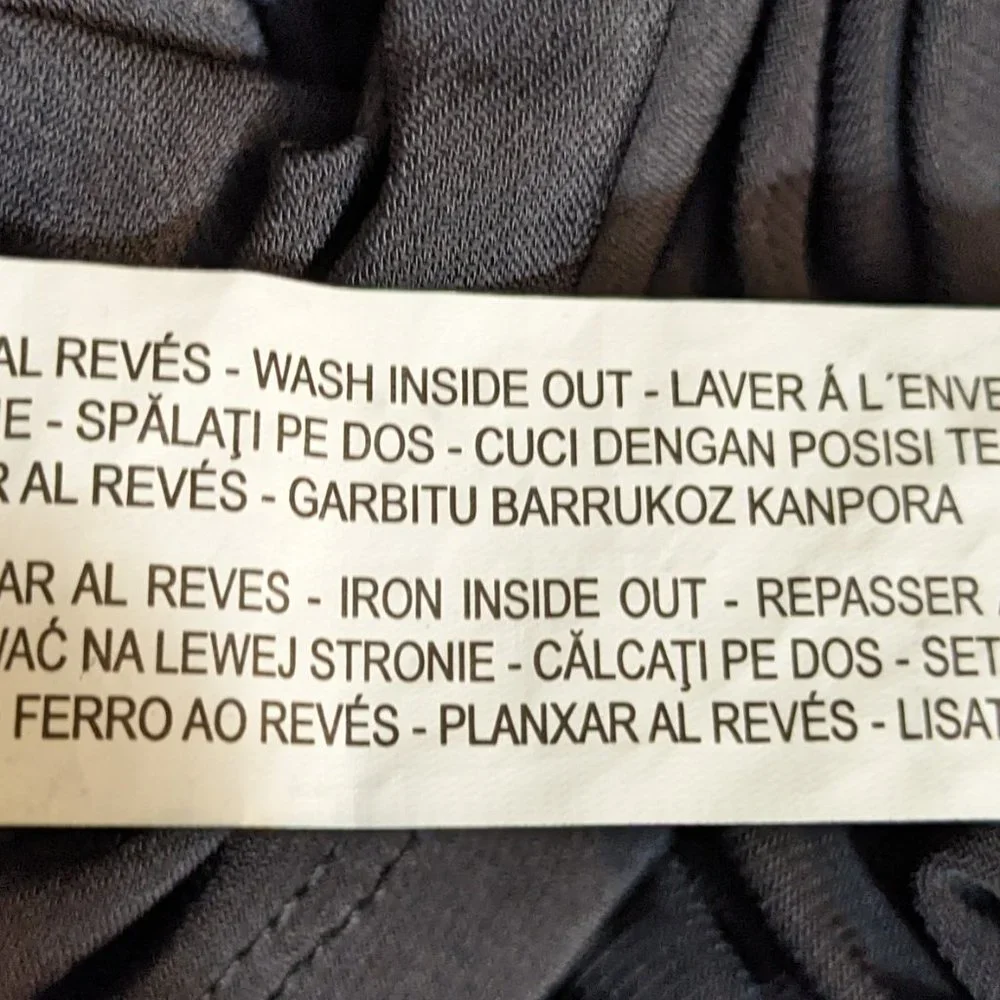 Zara Black Mock Neck Long Sleeve Drop Waist Midi Length Dress - size M - Picture 12 of 12